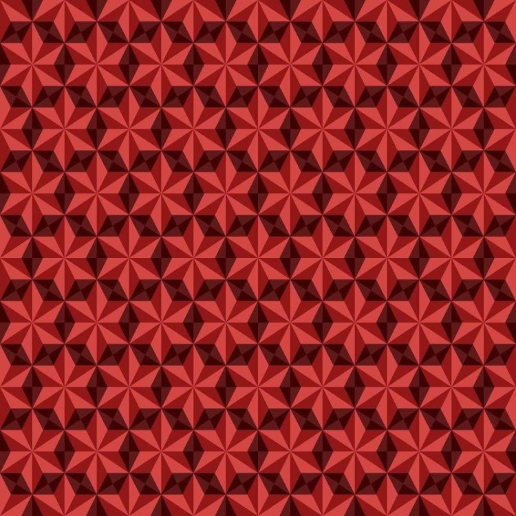 Papel de Parede Adesivo Geométrico Vermelho e...
