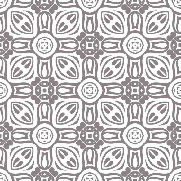 Papel de Parede Adesivo Geométrico Vintage Cinza N05199