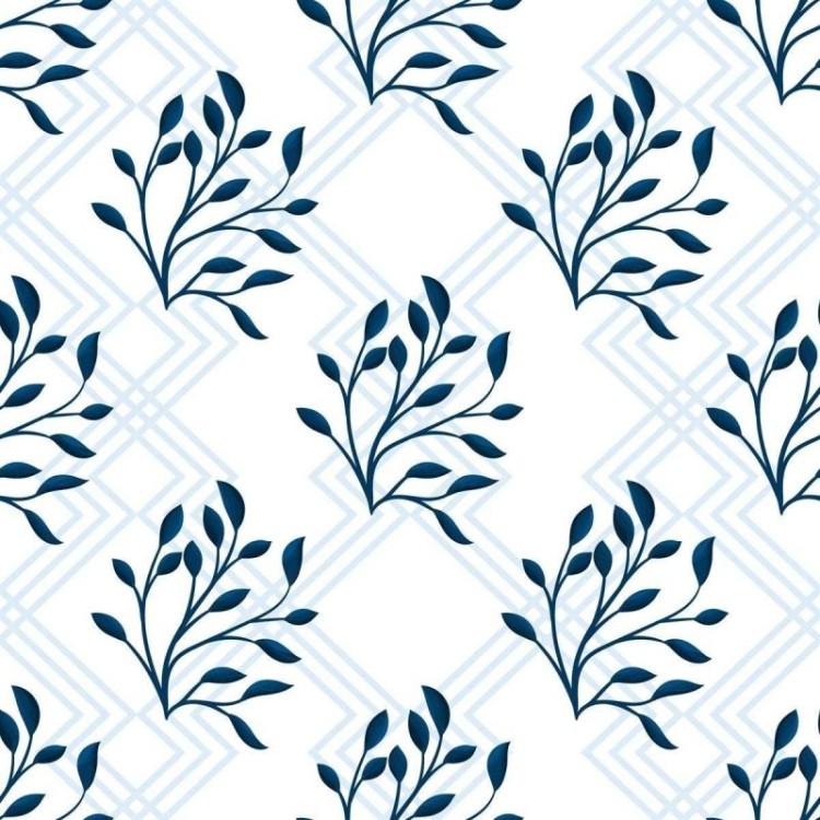 Papel de Parede Adesivo Geométricos Folhagem...
