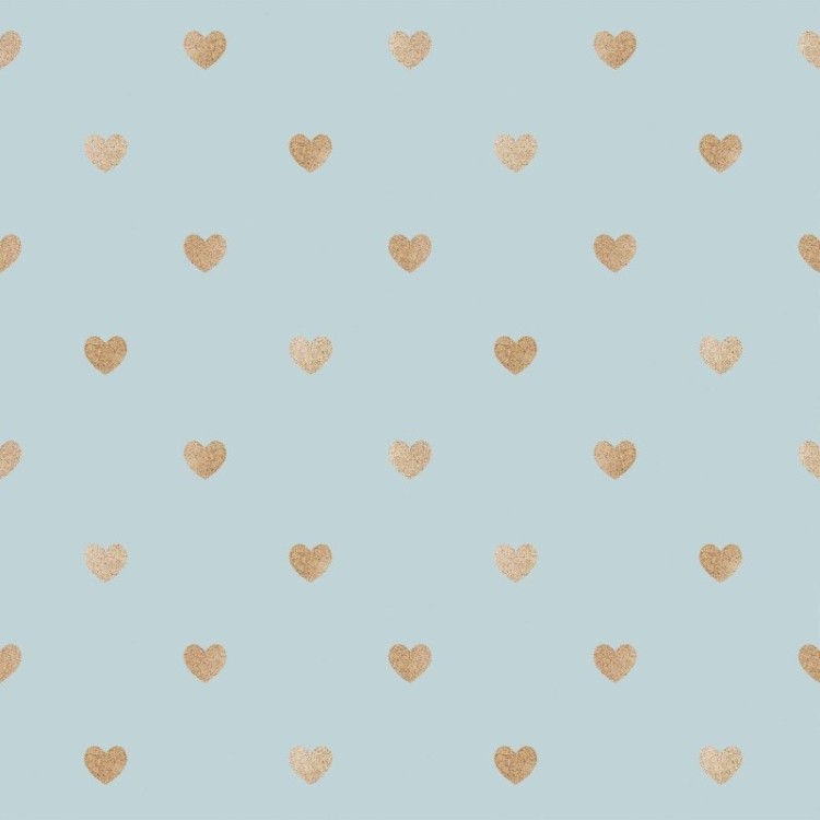 Papel de Parede Adesivo Golden Hearts N019068