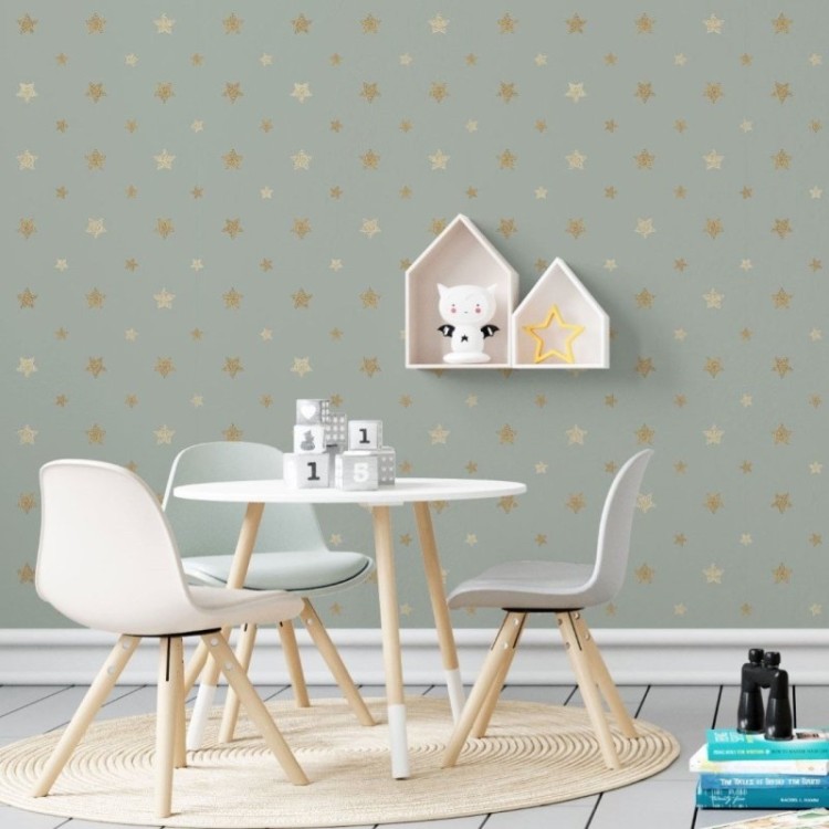 Papel de Parede Adesivo Golden Stars N019069
