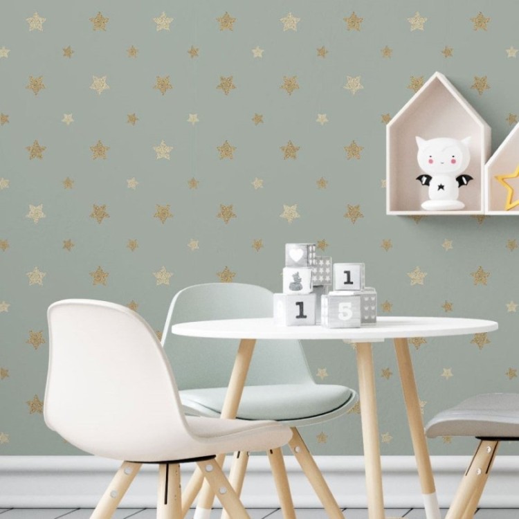 Papel de Parede Adesivo Golden Stars N019069