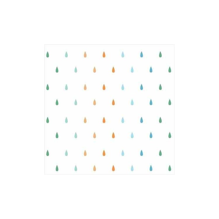 Papel de Parede Adesivo Gotas Chuva Colorido 31052