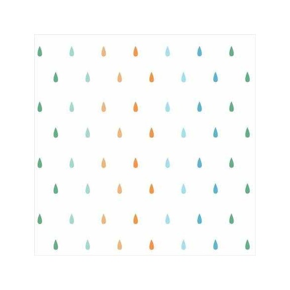 Papel de Parede Adesivo Gotas Chuva Colorido 31052