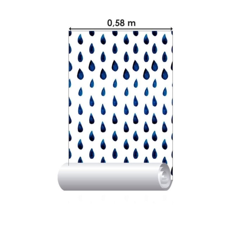 Papel de Parede Adesivo Gotas de Chuva N010050