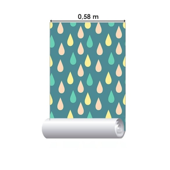 Papel de Parede Adesivo Gotas de Chuva N013172