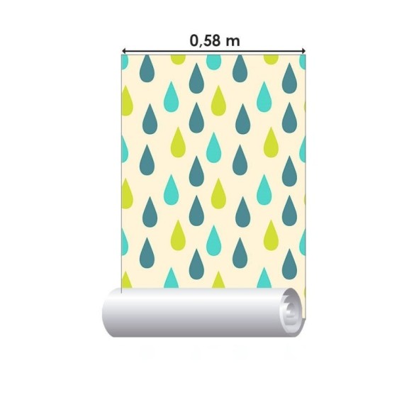 Papel de Parede Adesivo Gotas de Chuva N013173