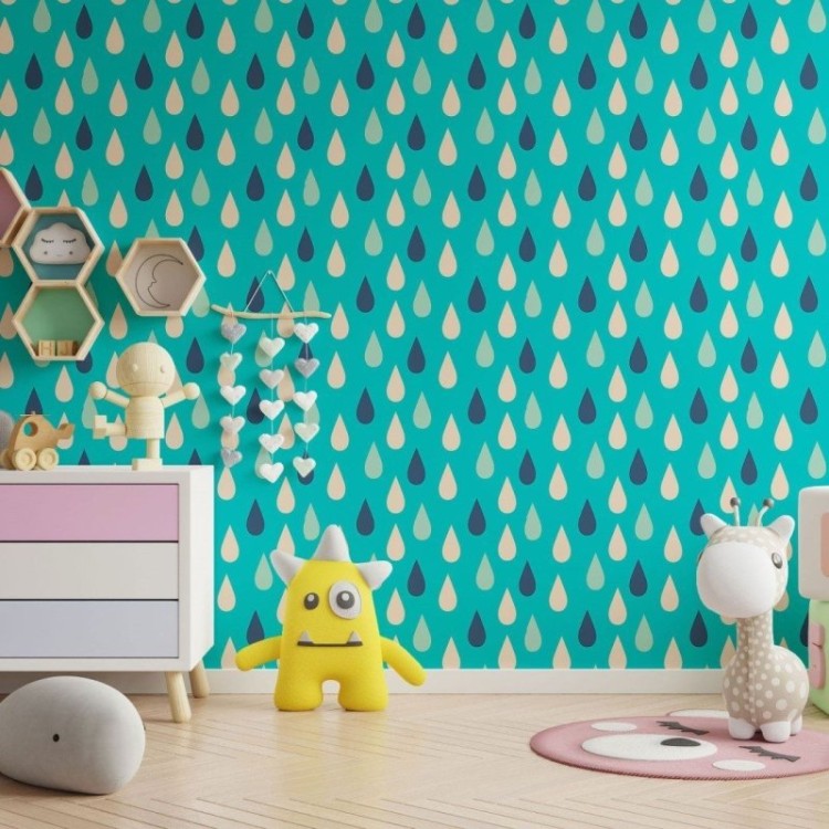 Papel de Parede Adesivo Gotas de Chuva N013175