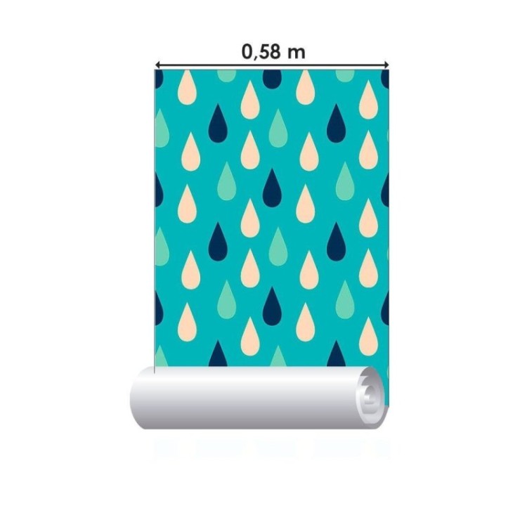 Papel de Parede Adesivo Gotas de Chuva N013175