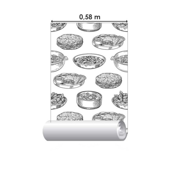 Papel de Parede Adesivo Gourmet Comidas N018083