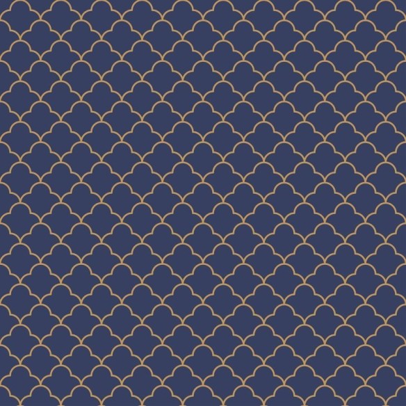 Papel de Parede Adesivo Grade Ornamental Azul N010024