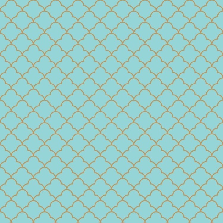 Papel de Parede Adesivo Grade Ornamental Azul...