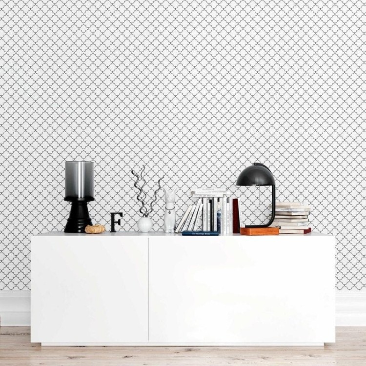 Papel de Parede Adesivo Grade Ornamental N09100