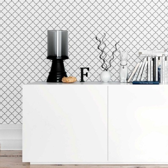 Papel de Parede Adesivo Grade Ornamental N09100