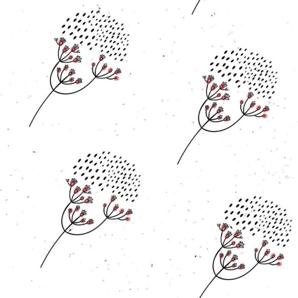 Papel de Parede Adesivo Abstrato Floral N012091