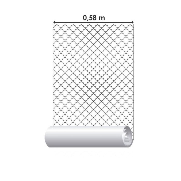 Papel de Parede Adesivo Grade Ornamental N09100
