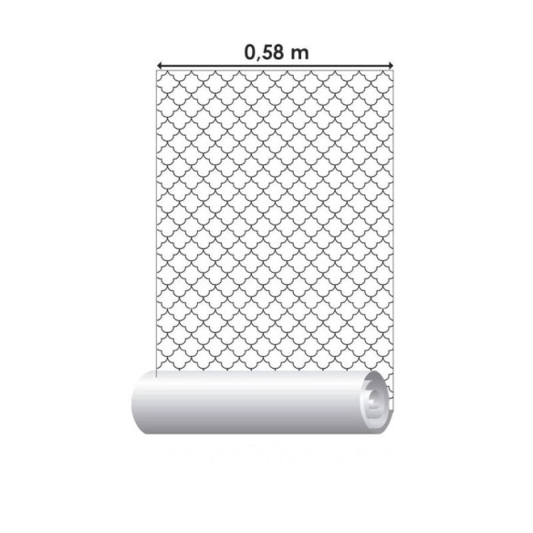 Papel de Parede Adesivo Grade Ornamental N09100