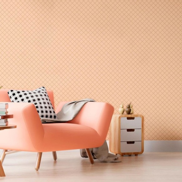 Papel de Parede Adesivo Grade Ornamental Neutro N010027