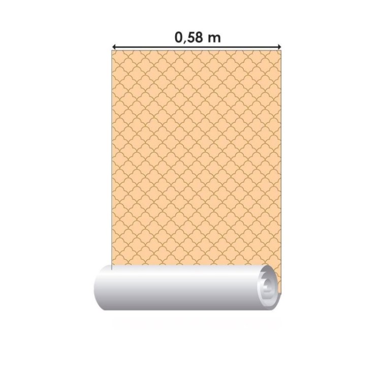 Papel de Parede Adesivo Grade Ornamental Neutro...