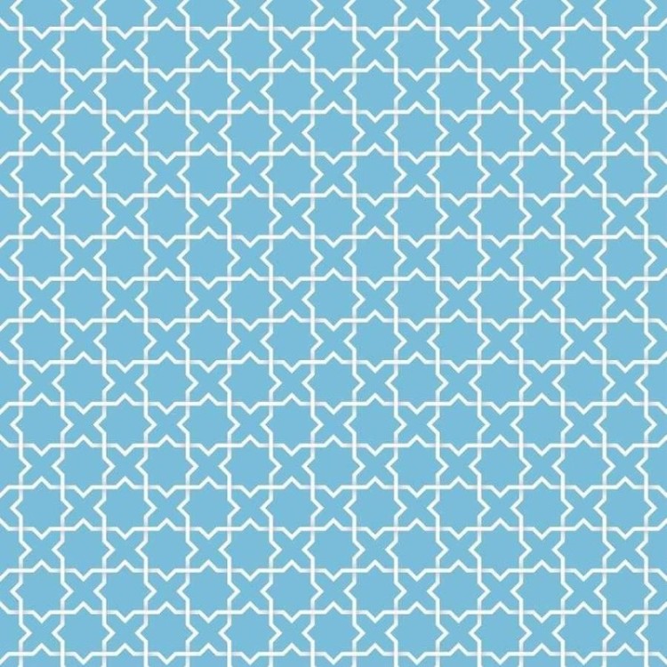 Papel de Parede Adesivo Grafismo Árabe Azul N06080