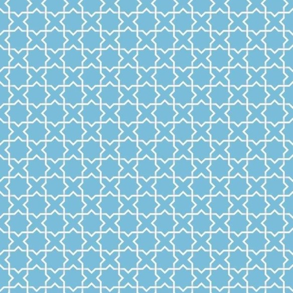 Papel de Parede Adesivo Grafismo Árabe Azul N06080