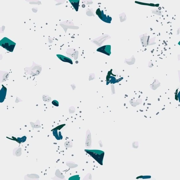 Papel de Parede Adesivo Granilite Branco e Verde N07129