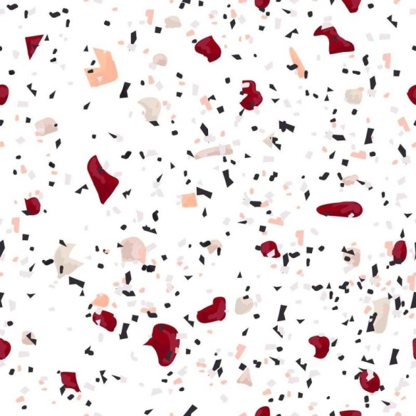 Papel de Parede Adesivo Granilite Branco e Vermelho N07131