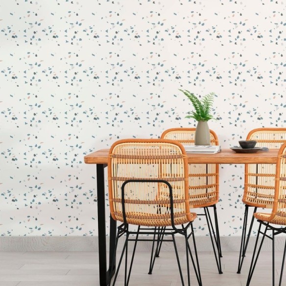 Papel de Parede Adesivo Granilite Branco N010045