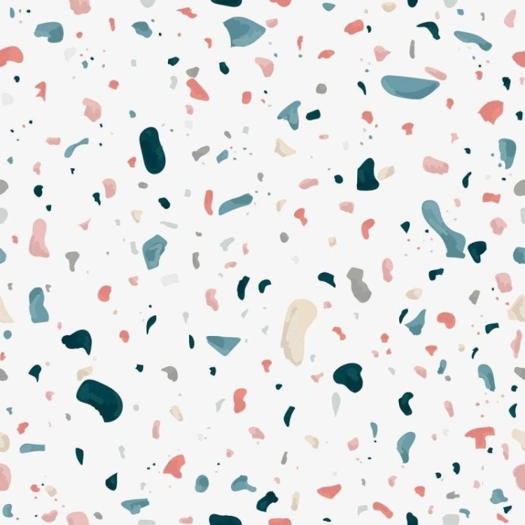 Papel de Parede Adesivo Granilite Branco Pedras...