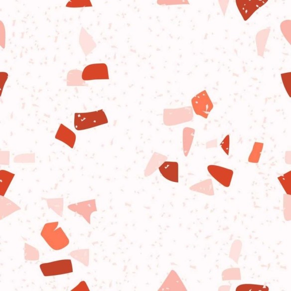 Papel de Parede Adesivo Granilite Branco Vermelho e Laranja N07120