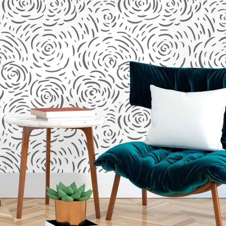 Papel de Parede Adesivo Abstrato Floral N017046