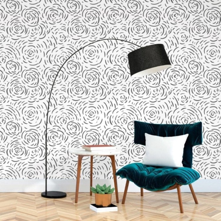 Papel de Parede Adesivo Abstrato Floral N017046