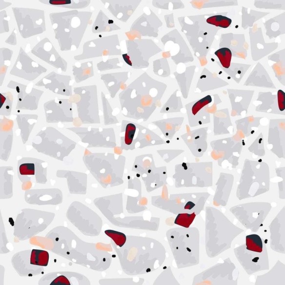 Papel de Parede Adesivo Granilite Cinza e Vermelho N07139