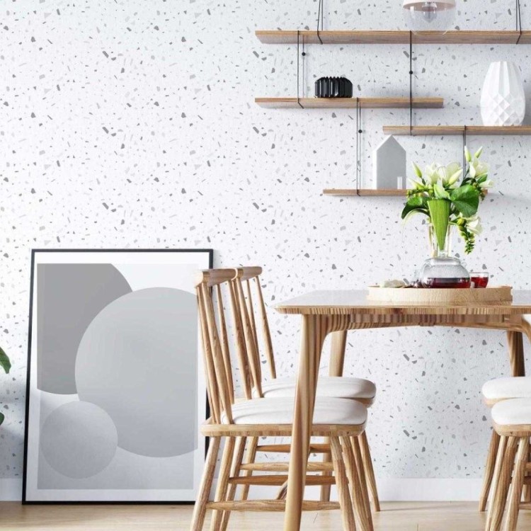 Papel de Parede Adesivo Granilite em Tons de...
