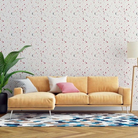 Papel de Parede Adesivo Granilite Fundo Neutro Colorido N07136