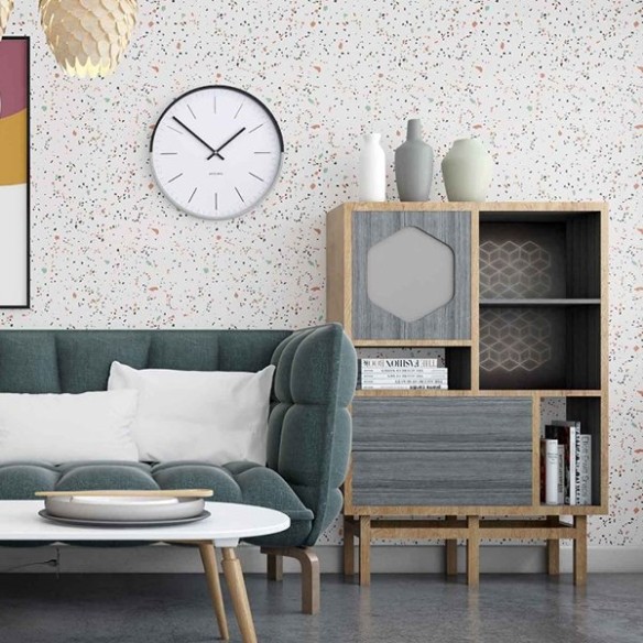 Papel De Parede Adesivo Granilite Off White 8813