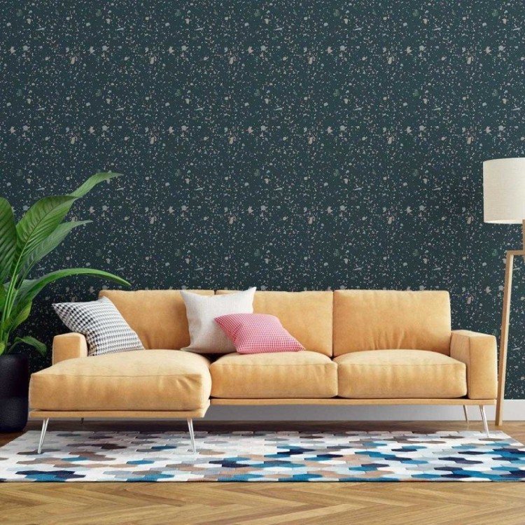 Papel de Parede Adesivo Granilite Preto N07137