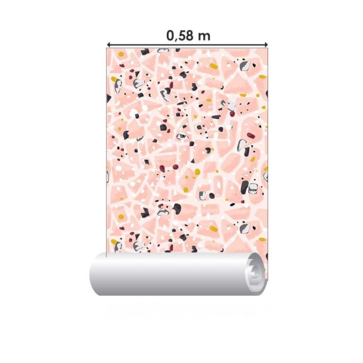 Papel de Parede Adesivo Granilite Rosa N07121