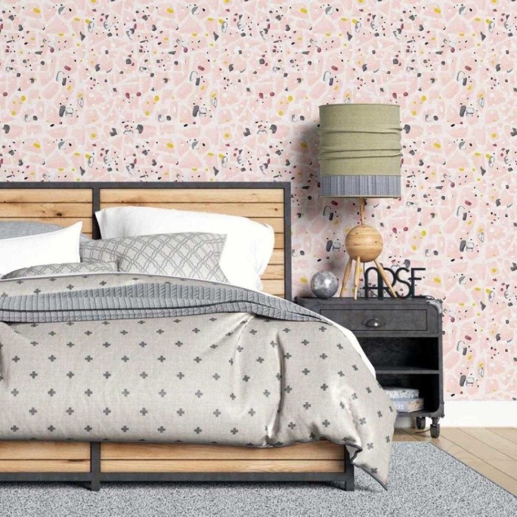 Papel de Parede Adesivo Granilite Rosa N07121