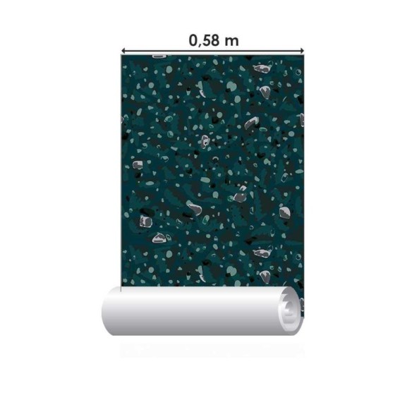 Papel de Parede Adesivo Granilite Verde Escuro N07133