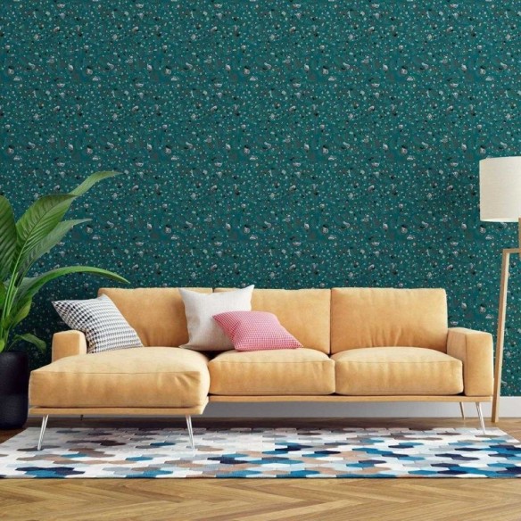 Papel de Parede Adesivo Granilite Verde Escuro N07133