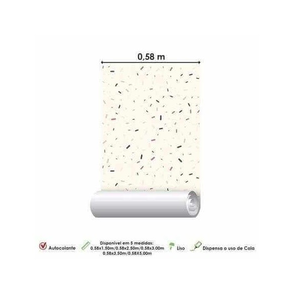 Papel de Parede Adesivo Granulado Sorvete Colorido 36524