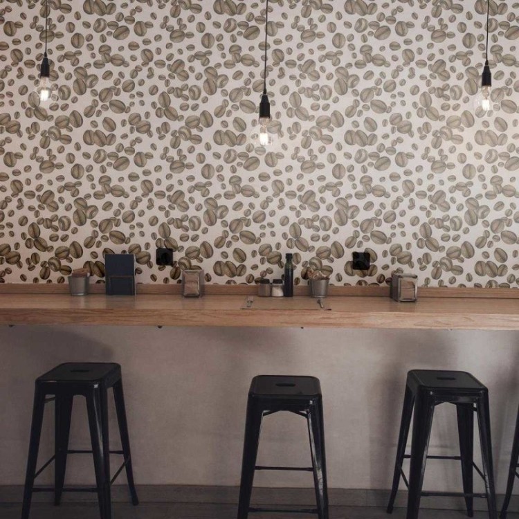 Papel de Parede Adesivo Grãos de Café...