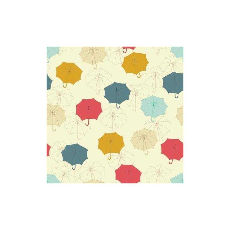 Papel de Parede Adesivo Guarda Chuva Colorido...
