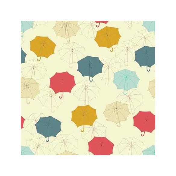 Papel de Parede Adesivo Guarda Chuva Colorido 35466