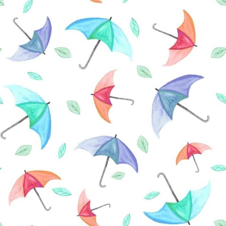 Papel de Parede Adesivo Guarda-chuvas em...