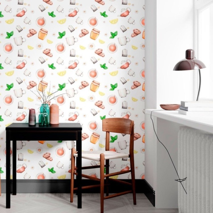 Papel de Parede Adesivo Hora do Chá N012150