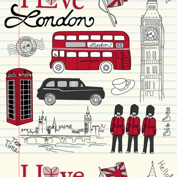 Papel de Parede Adesivo I Love London N011032