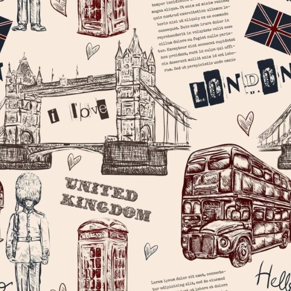 Papel de Parede Adesivo I Love Londres N011018