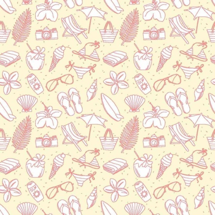 Papel de Parede Adesivo Ícones Praia 287396540